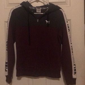 Xs pink zip up hoodie